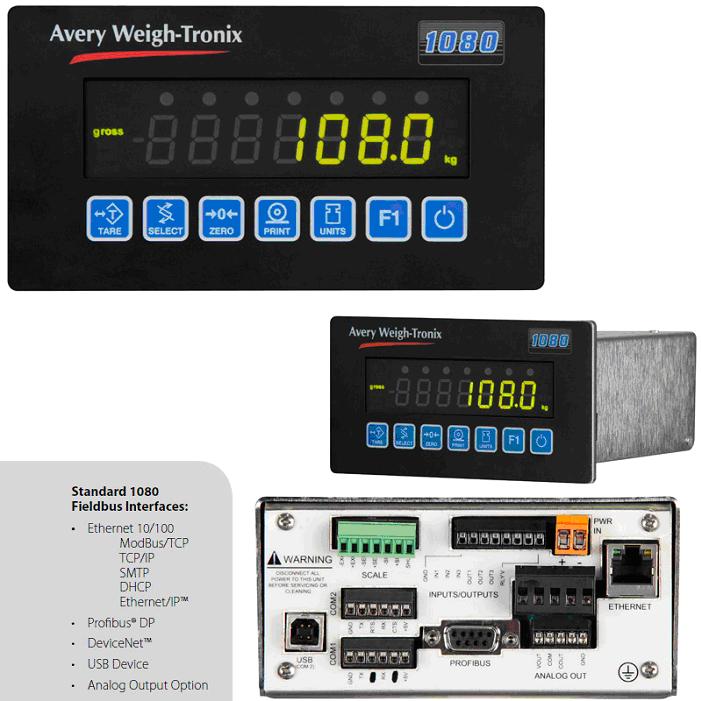 Avery Weigh-Tronix Model 1080
Panel Mount Process Control Instrument