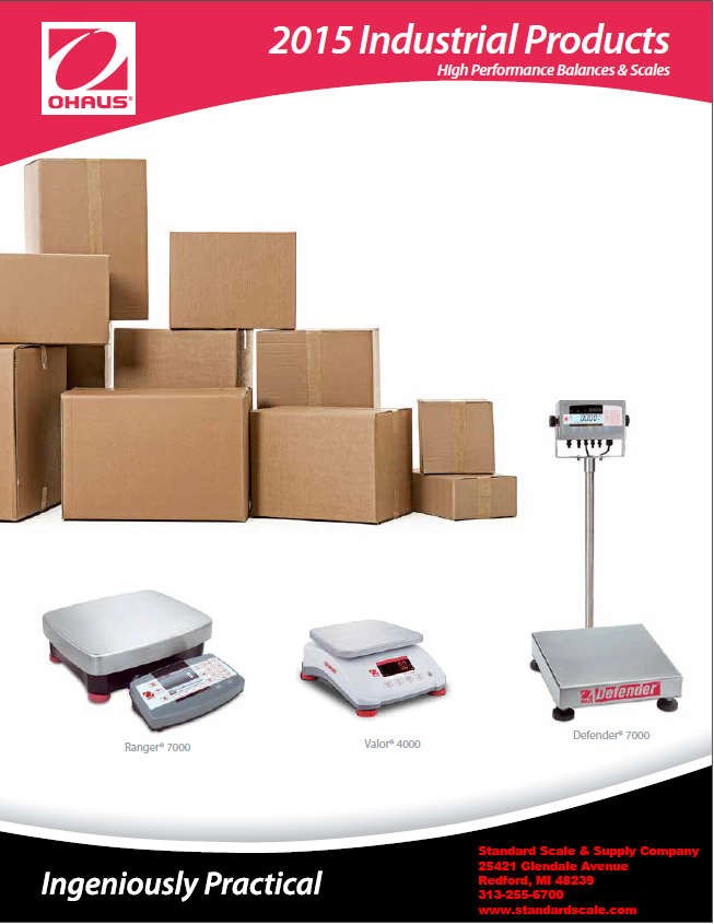 Ohaus Industrial World
                              Catalog